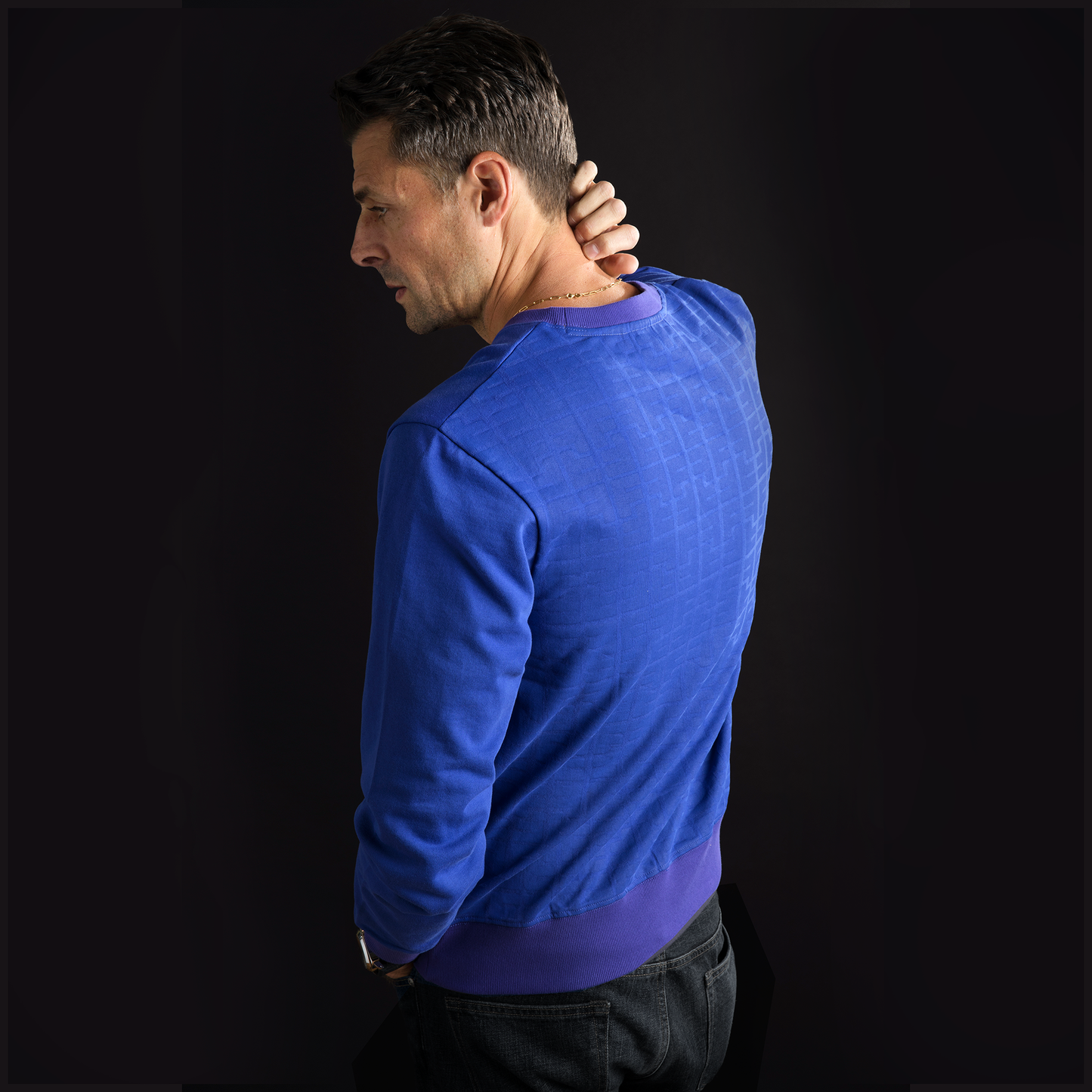 THE MASTER PRINT SWEATSHIRT, KINGDOM BLUE