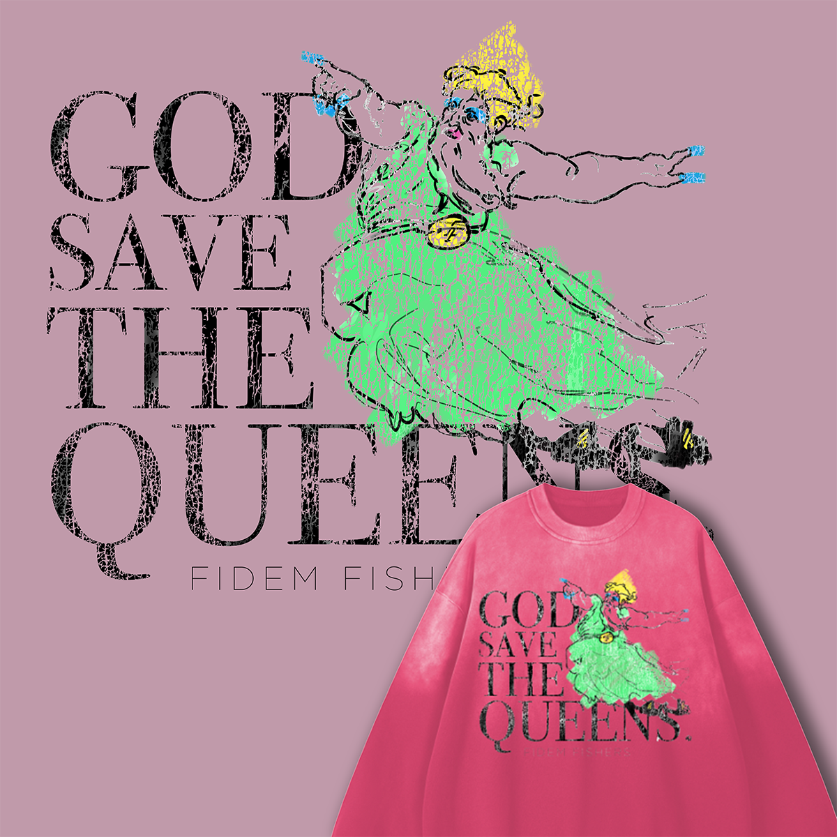 God Save the Queens Worn Sweat